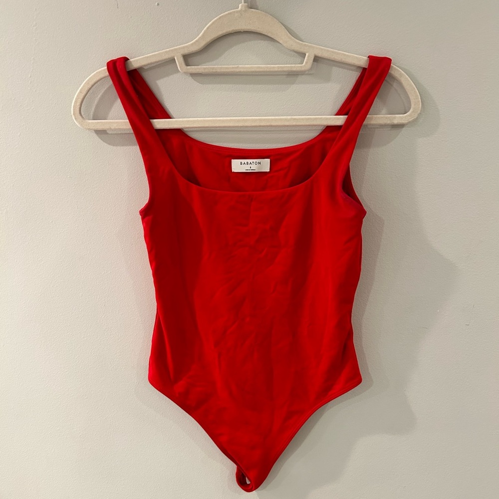 Aritzia Red Bodysuit